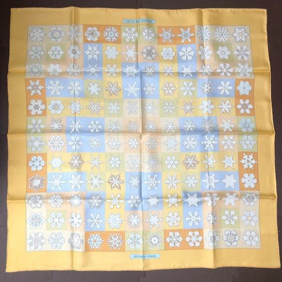 Hermes Carre Silk Scarf "Feux de l'Hiver" by Christiane Vauzelles 90cm NWT/Box - Picture 7 of 16